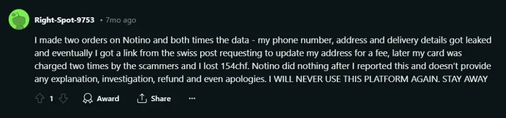 Notino data leak