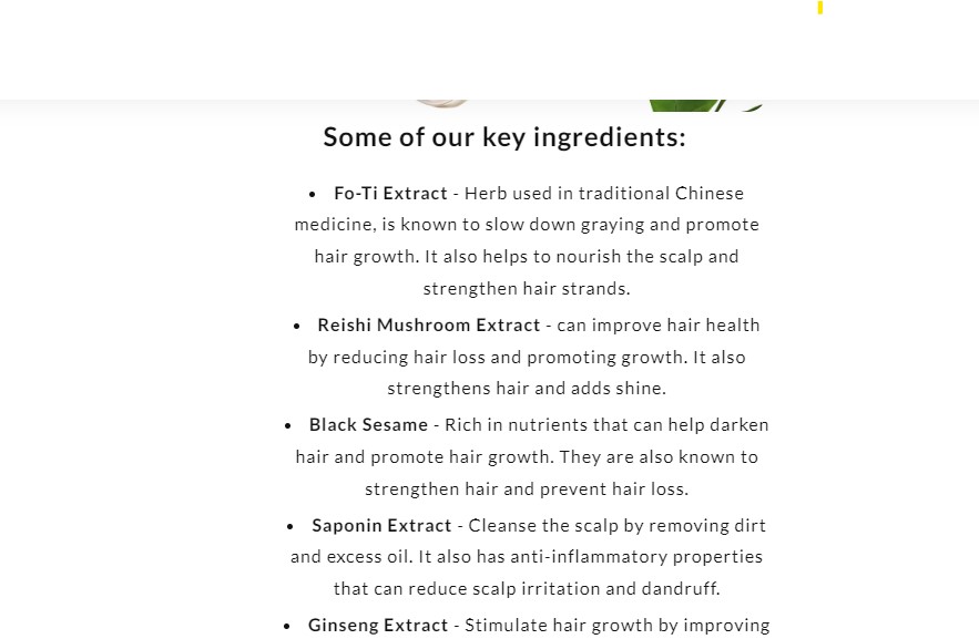 Nova Hair Shampoo Ingredients