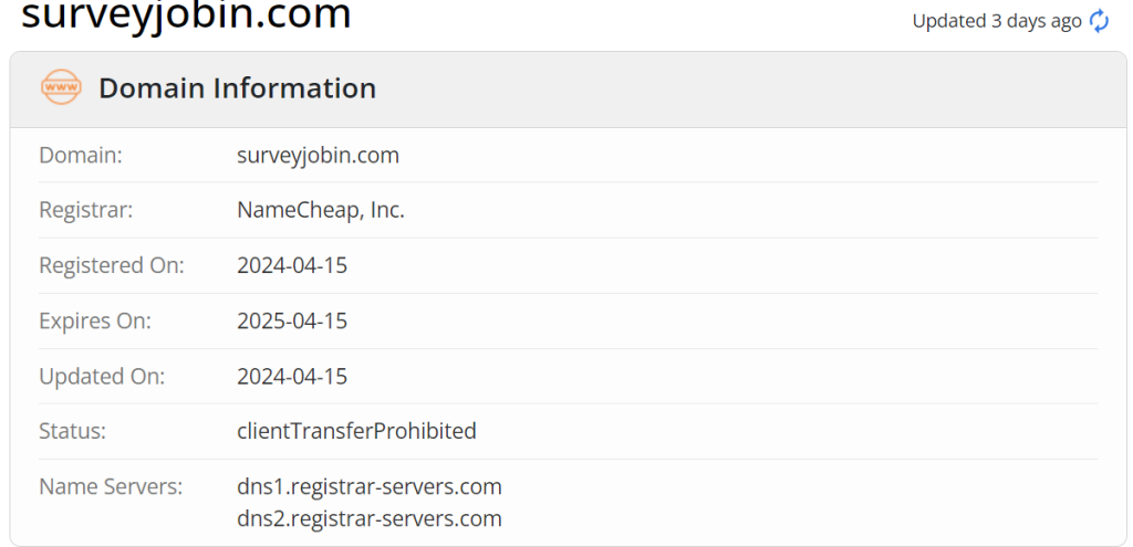 SurveyJobin.com whois.com