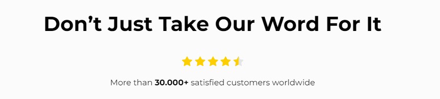 over 30,000 satisfied customers