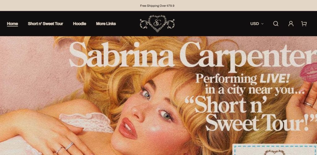 SabrinaCarpentersStore.com Review: Is This Merch Store Legit?