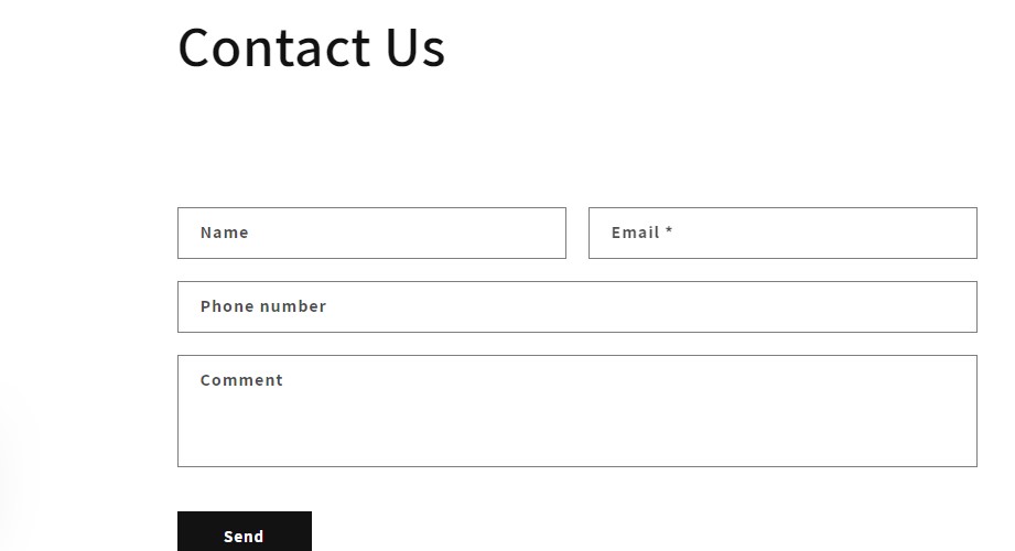 only provide a contact form