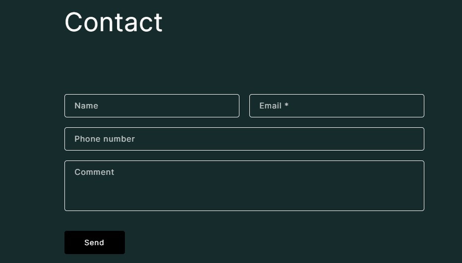 very basic contact details