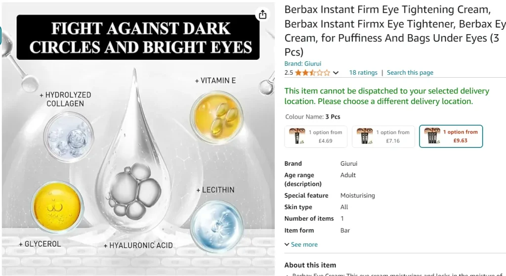 Berbax Instant Firm Eye