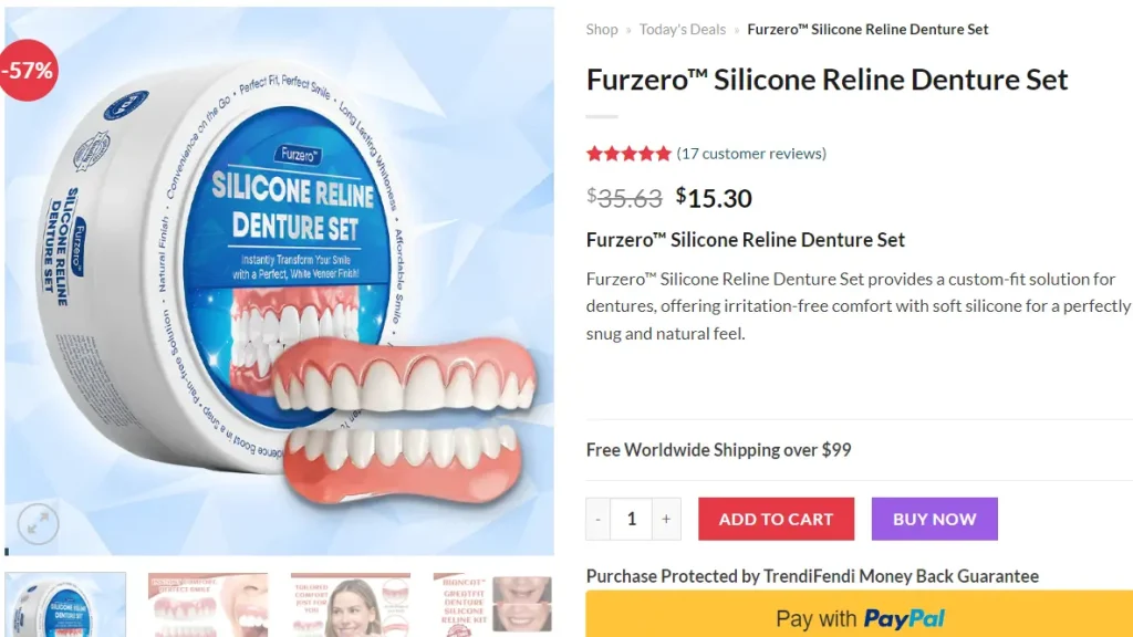 Furzero Silicone Reline Denture Set