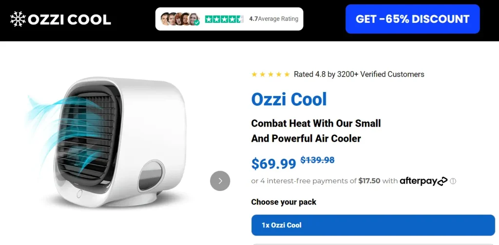 Ozzi Cool Portable Air Cooler