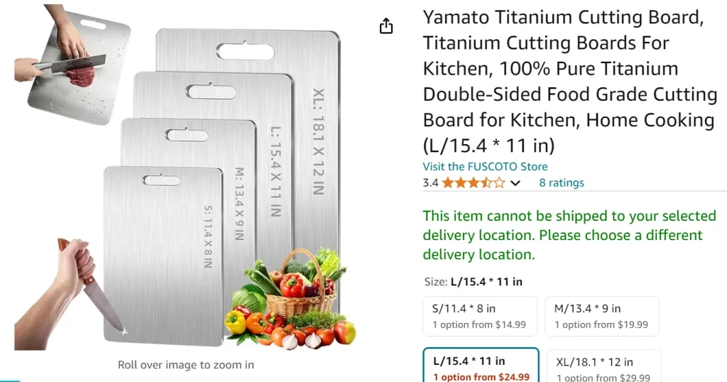 Yamato Titanium Cutting Board