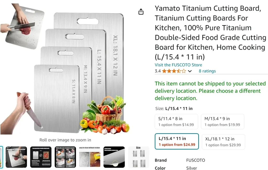 Yamato Titanium Cutting Board Review