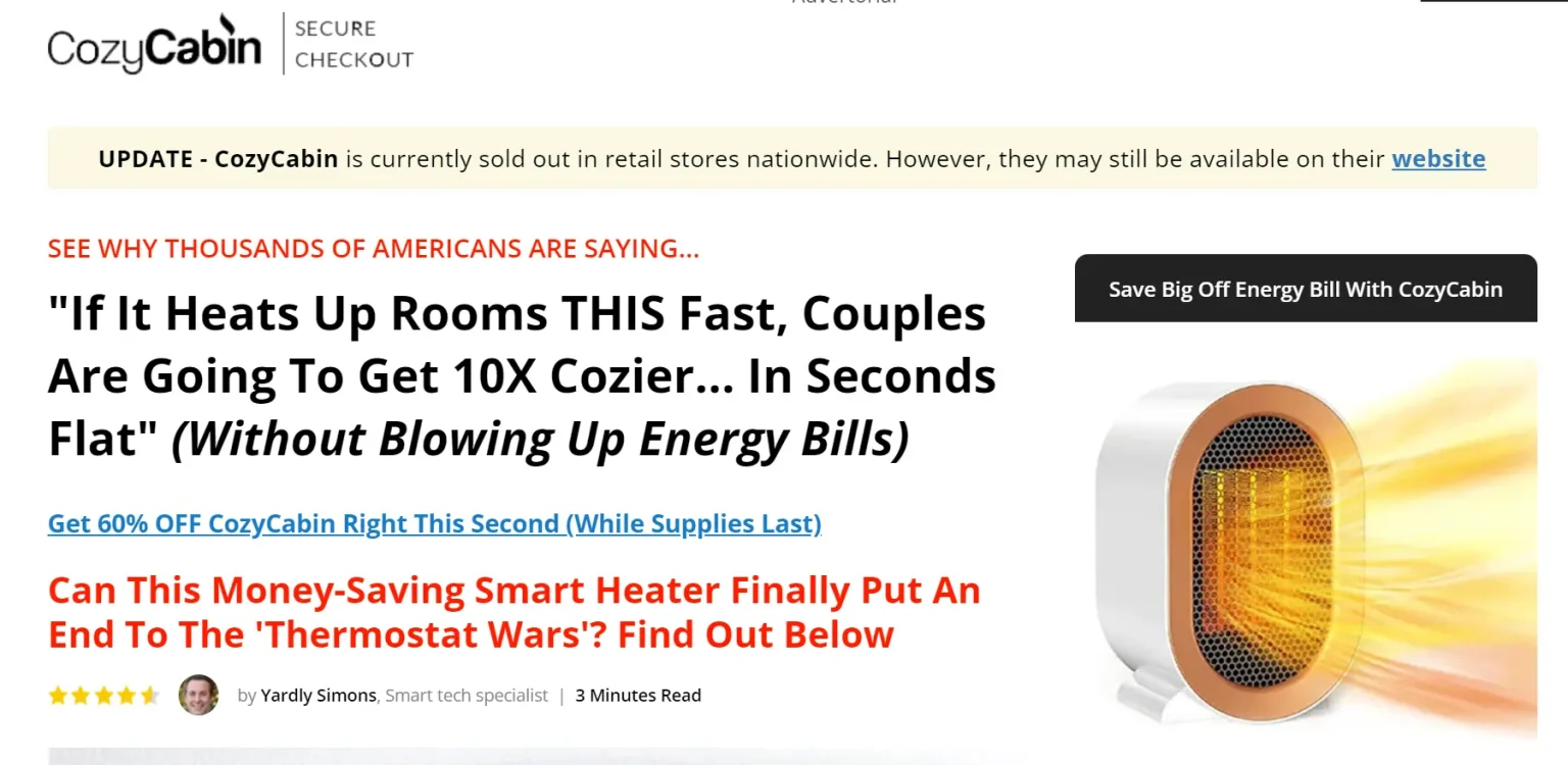 Cozy Cabin Heater Review