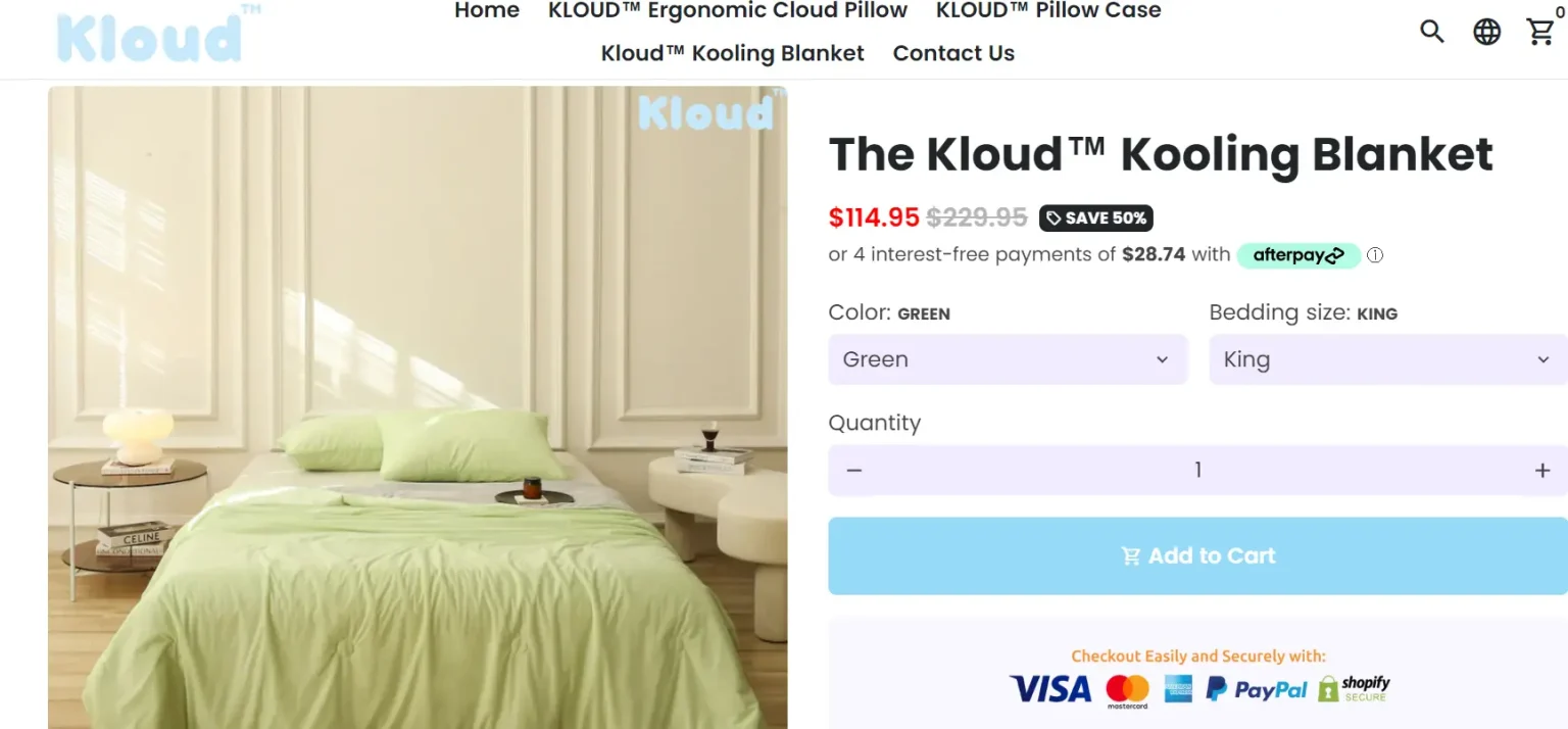 Kloud Kooling Blanket Review