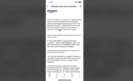 Amazon Telescope Class Action Settlement - Scam Or Legit