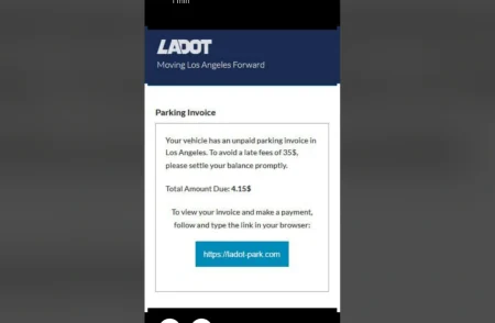 LA-DOT Parking Text SCAM!