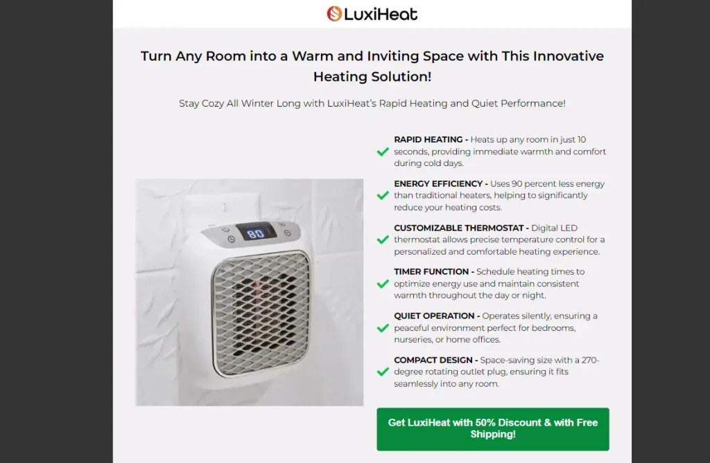 LuxiHeat Portable Heater Review