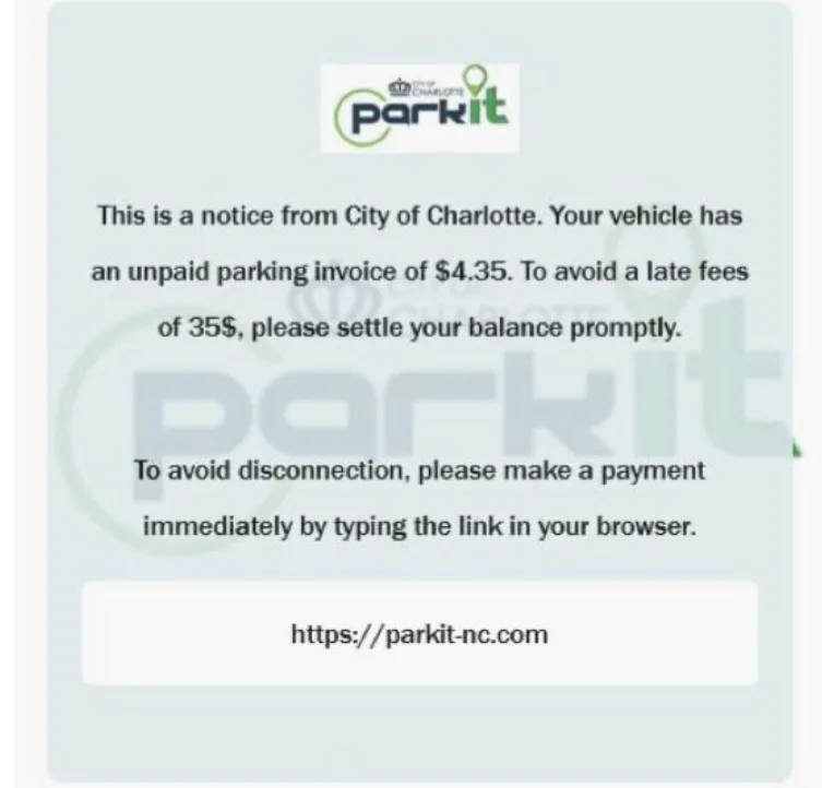 ParkIt Charlotte Text