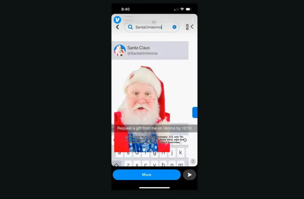 Santa on Venmo Giveaway SCAM