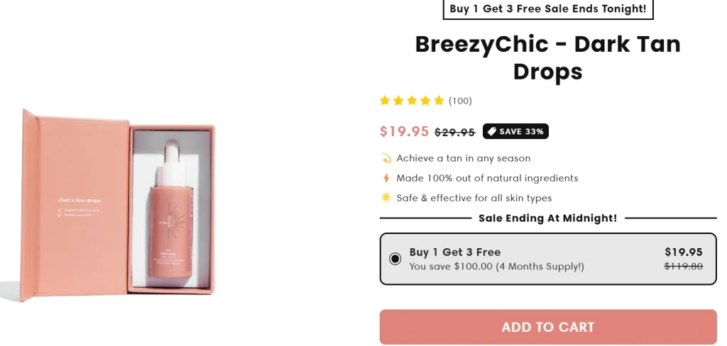 Breezy Chic Tan Drops