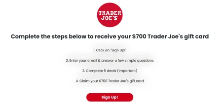 TraderGifted.com - $700 Trader Joe’s Gift Card Scam